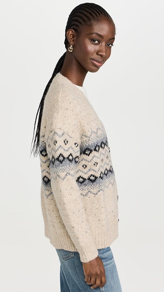 トップス deres Kristy/paper cotton sweater Line & Dot Women's Kristy Cardigan, Grey Multi, M at Amazon